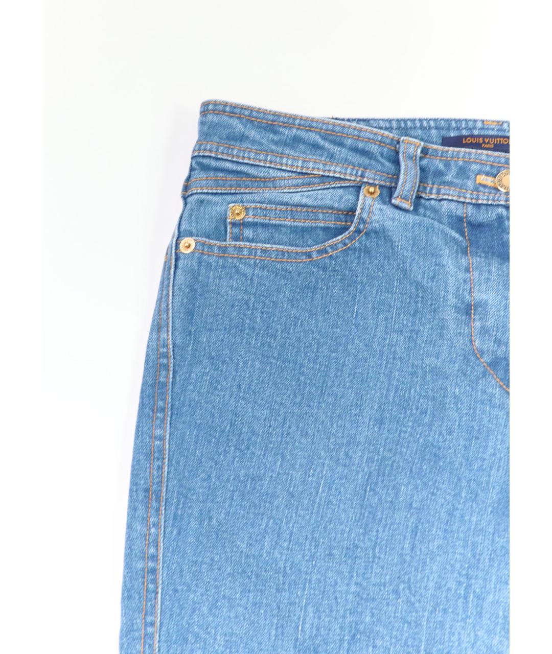 LOUIS VUITTON Голубые прямые джинсы, фото 4