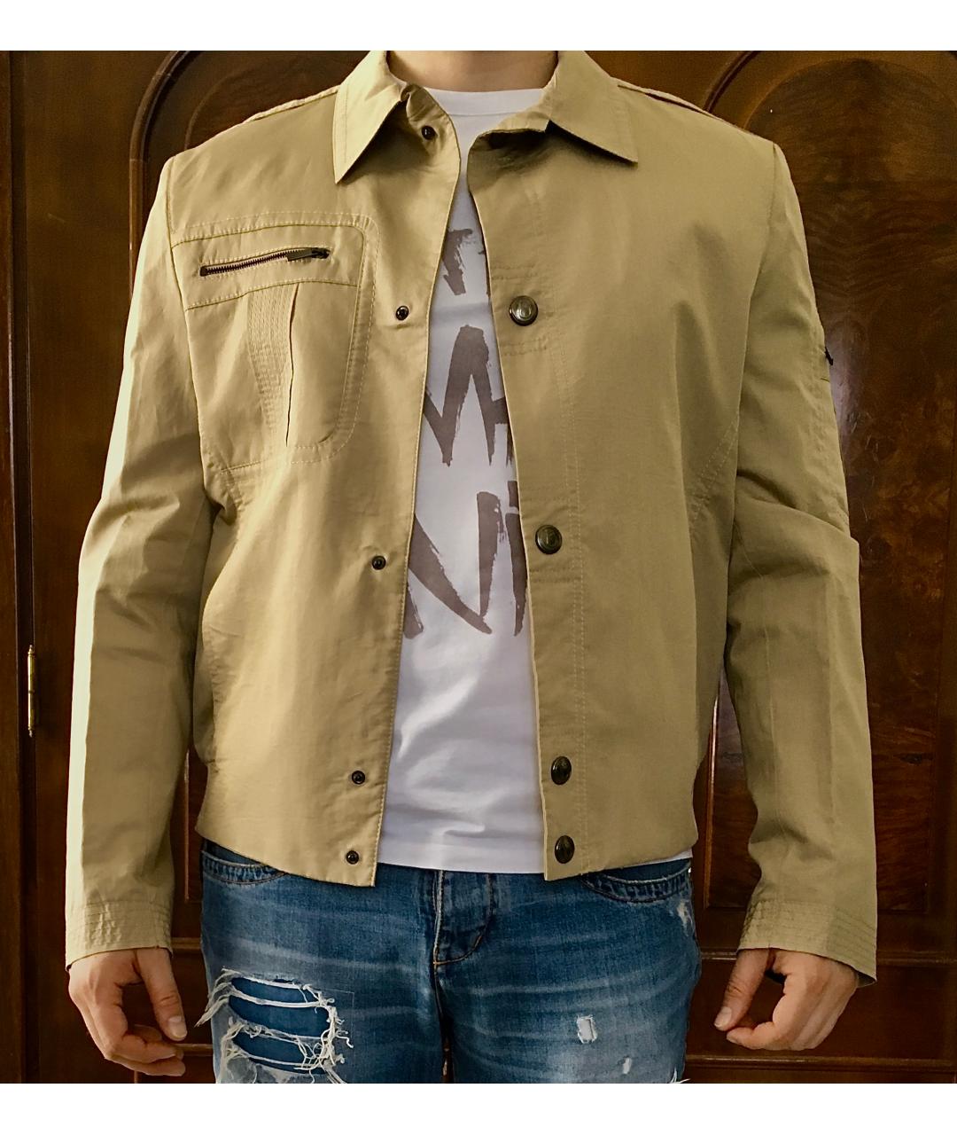 BILANCIONI Бежевая хлопковая куртка, фото 3