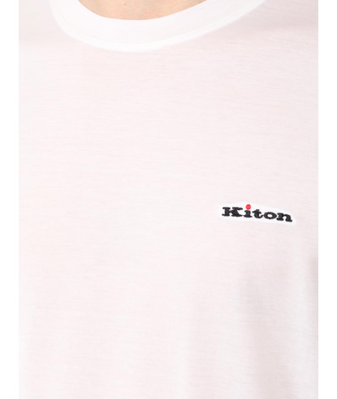KITON Белая футболка, фото 5