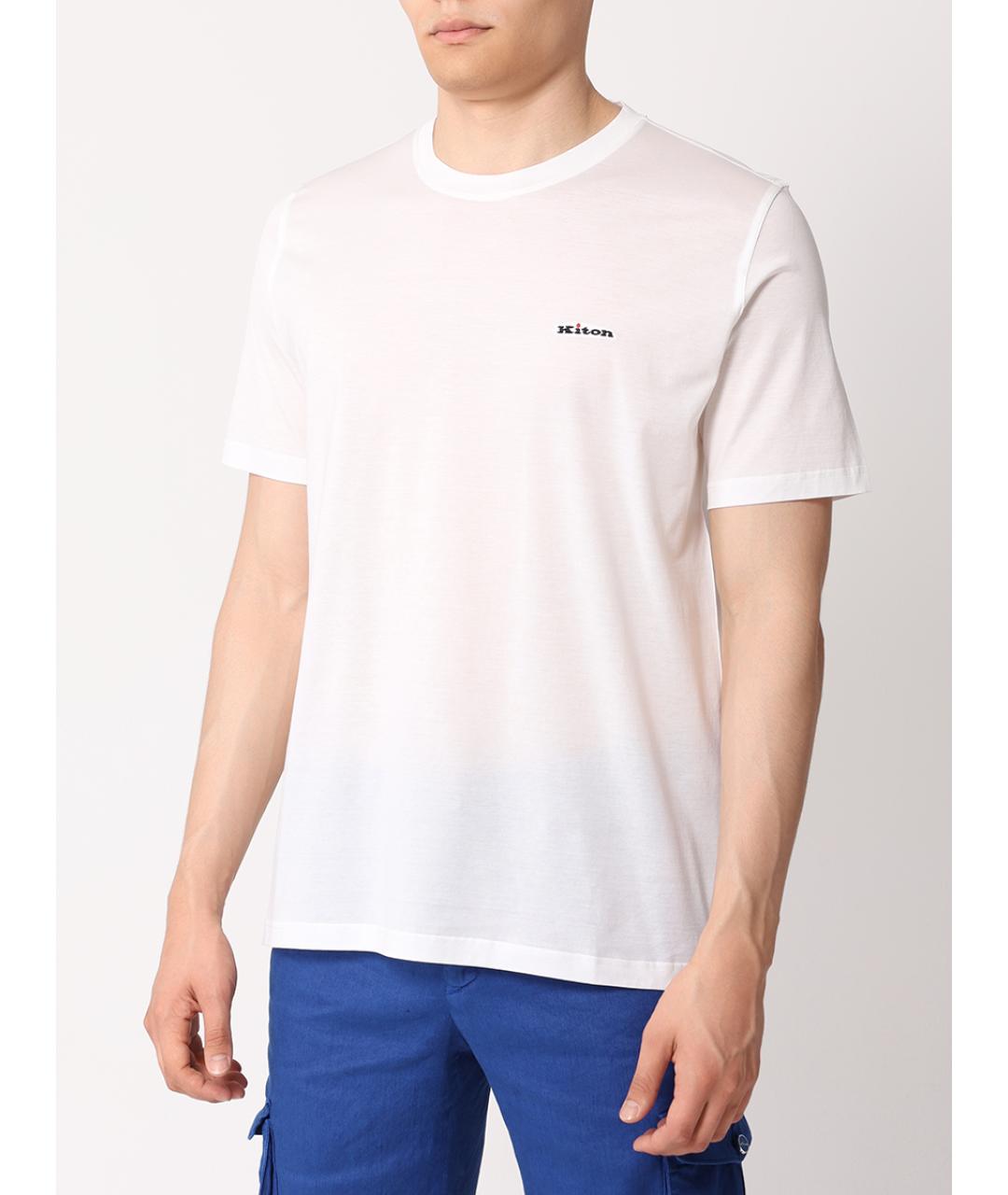 KITON Белая футболка, фото 4