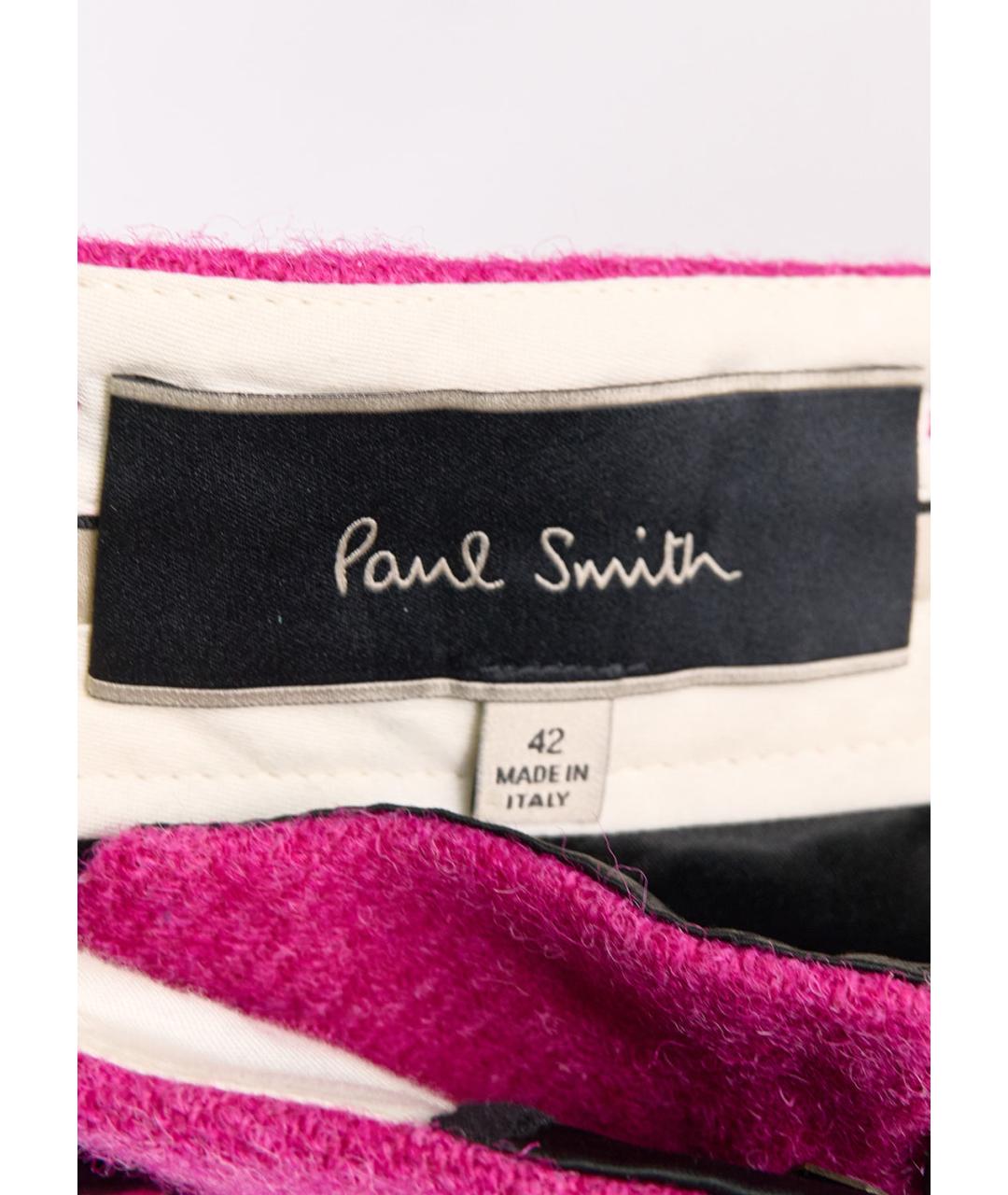 PAUL SMITH Розовая шерстяная юбка миди, фото 3