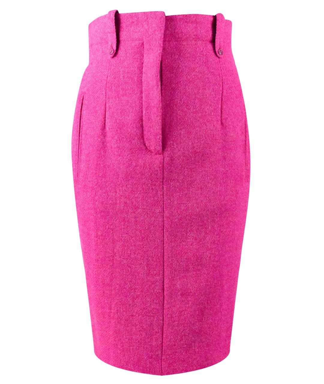 PAUL SMITH Розовая шерстяная юбка миди, фото 1