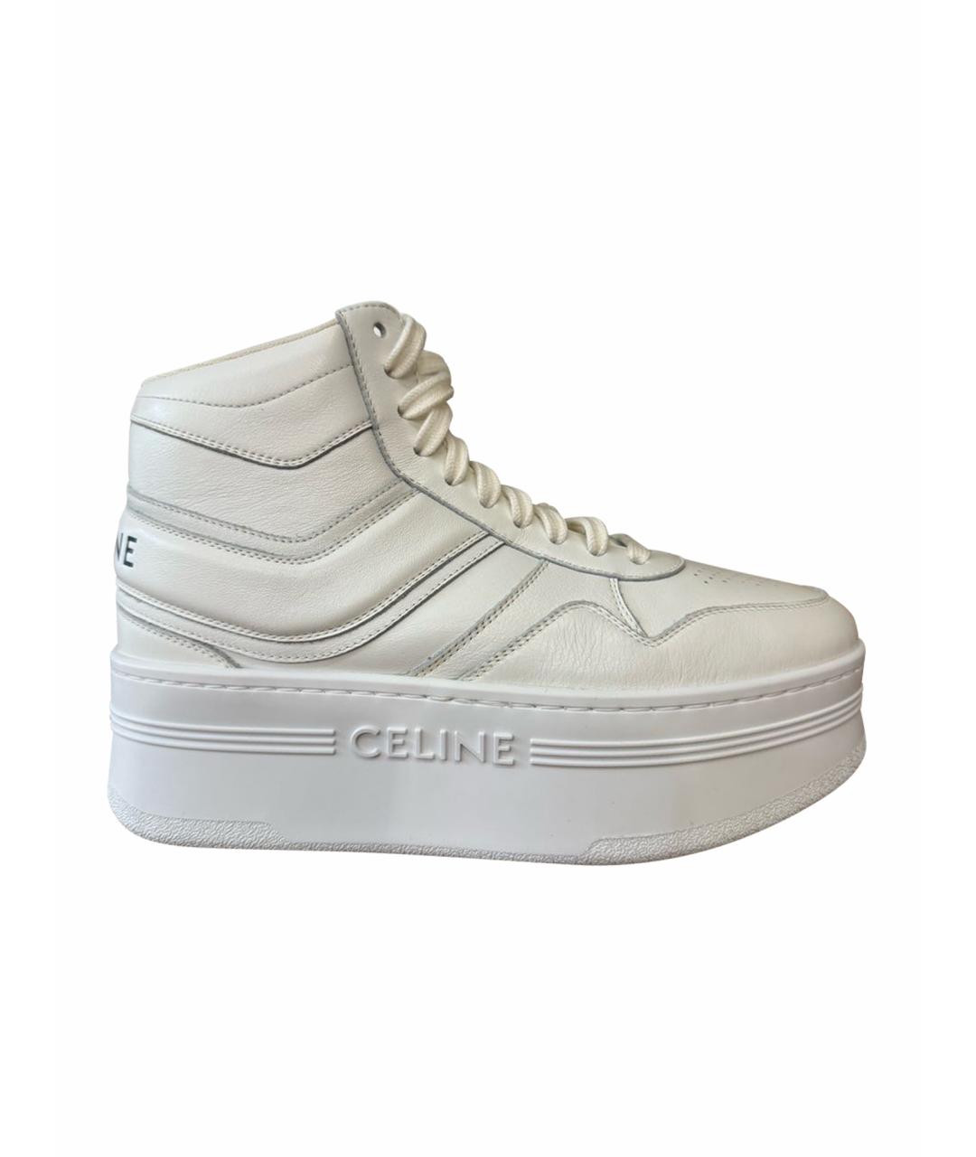CELINE Белые кожаные кроссовки, фото 1