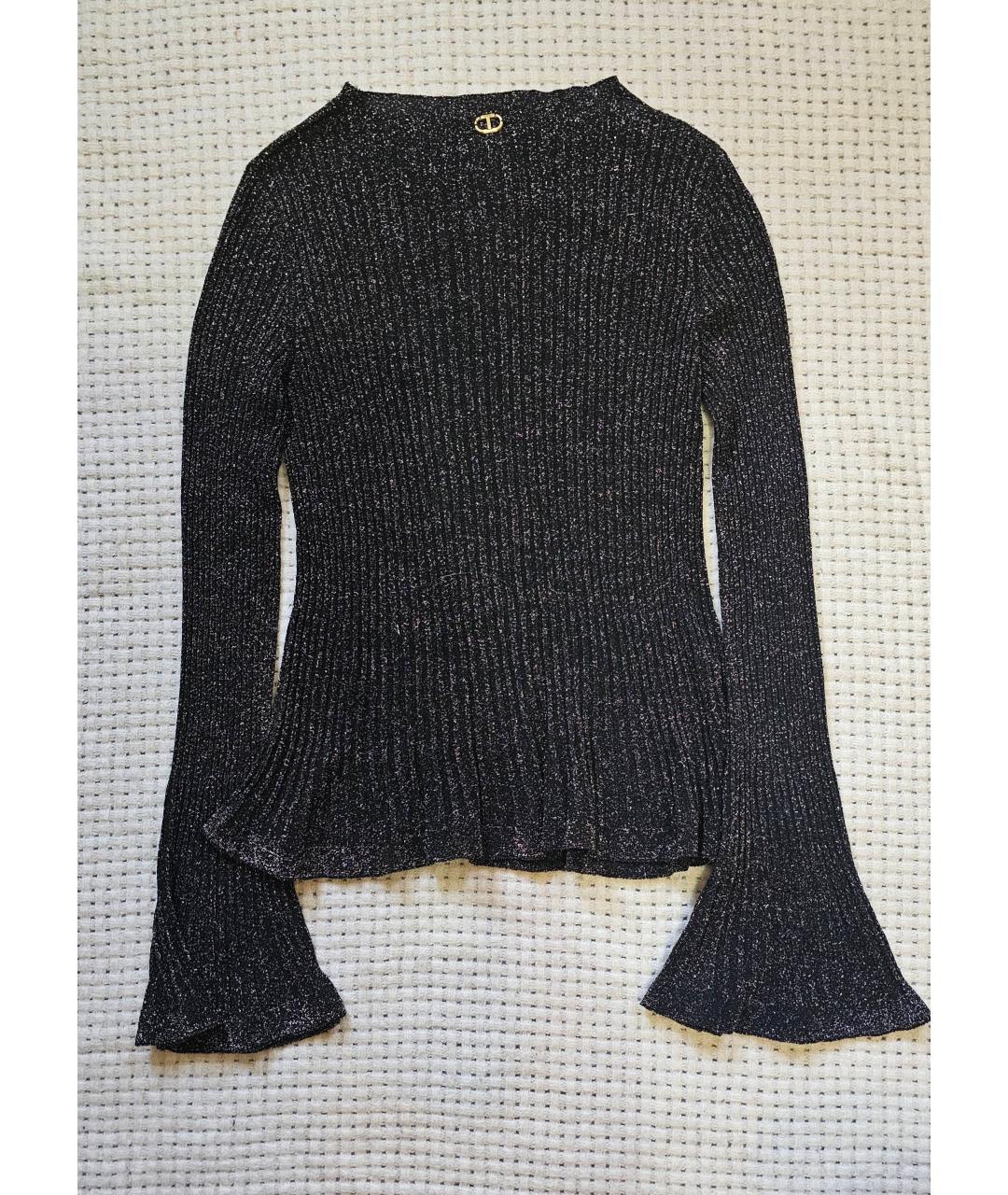TWIN-SET Черный вискозный джемпер / свитер, фото 7