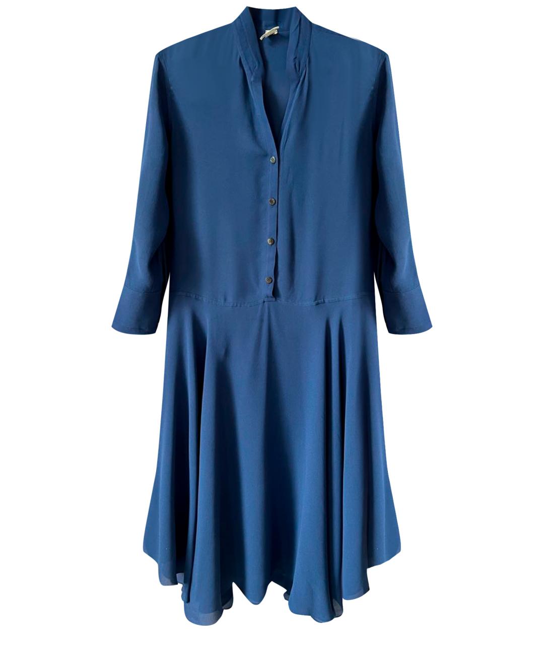 HERMES PRE-OWNED Темно-синее шелковое повседневное платье, фото 1