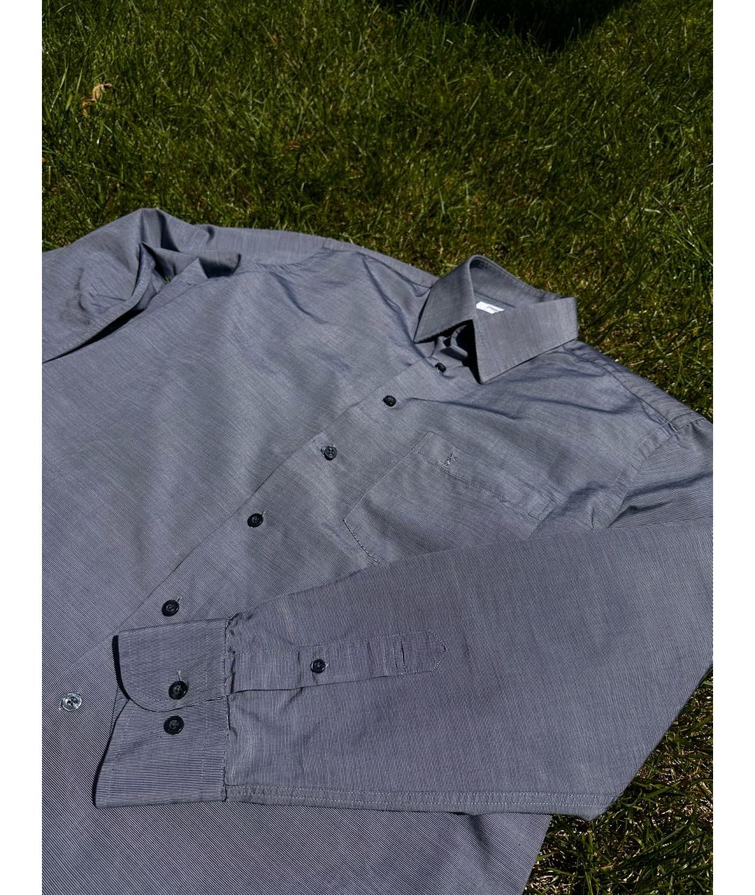 SAINT LAURENT Антрацитовая хлопковая классическая рубашка, фото 6