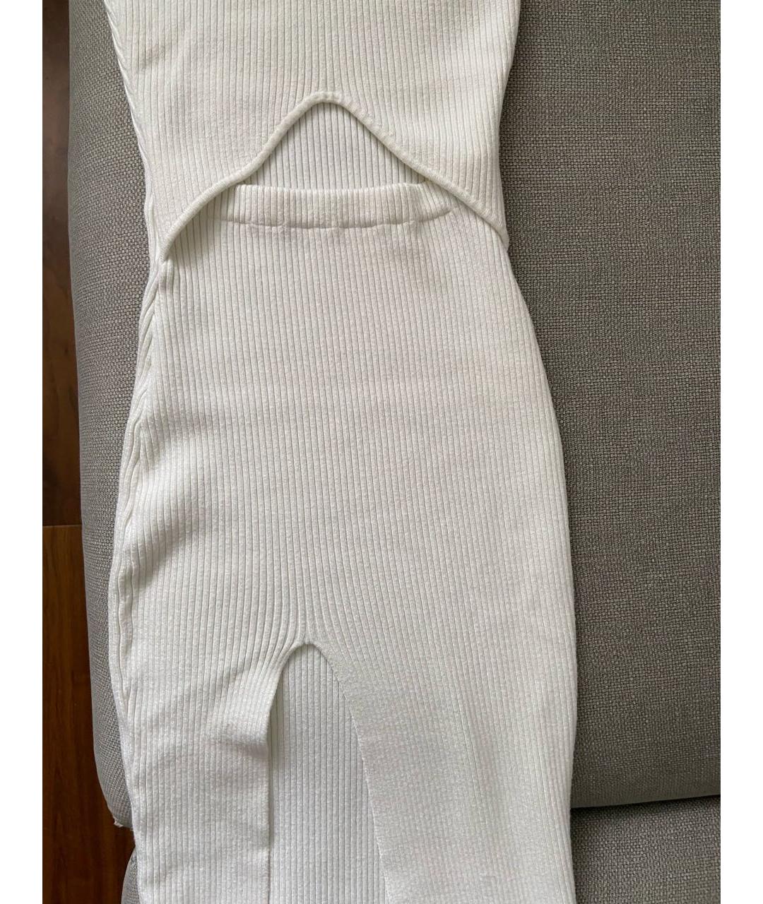SELF-PORTRAIT Белое вискозное повседневное платье, фото 5