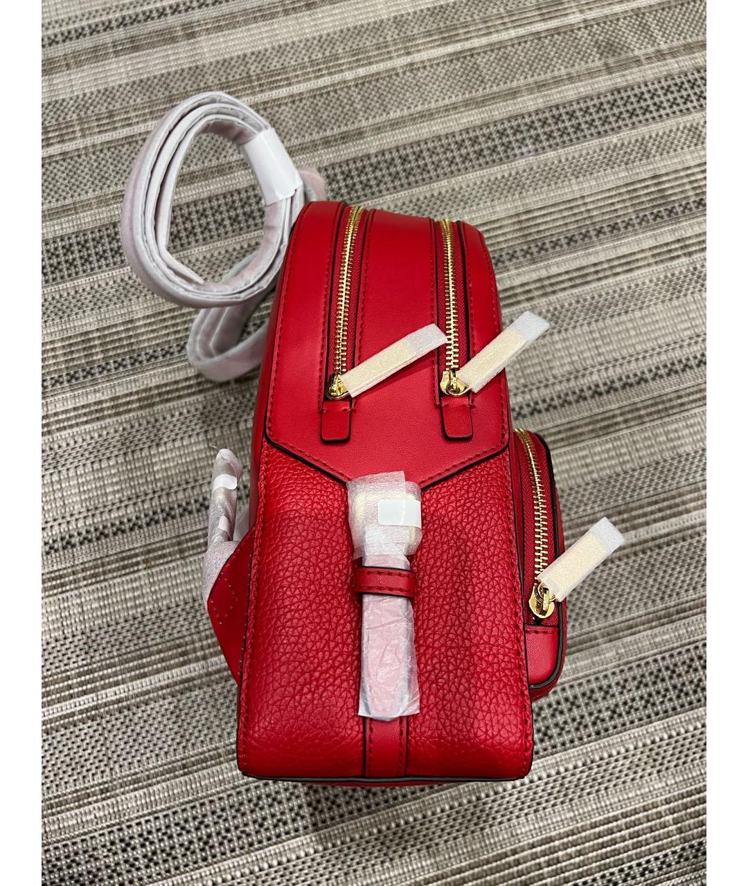 MICHAEL KORS Красный кожаный рюкзак, фото 4