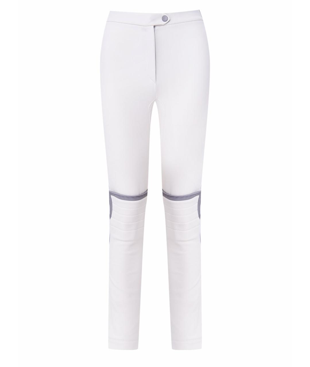 HERMES Белые полиэстеровые брюки узкие, фото 1