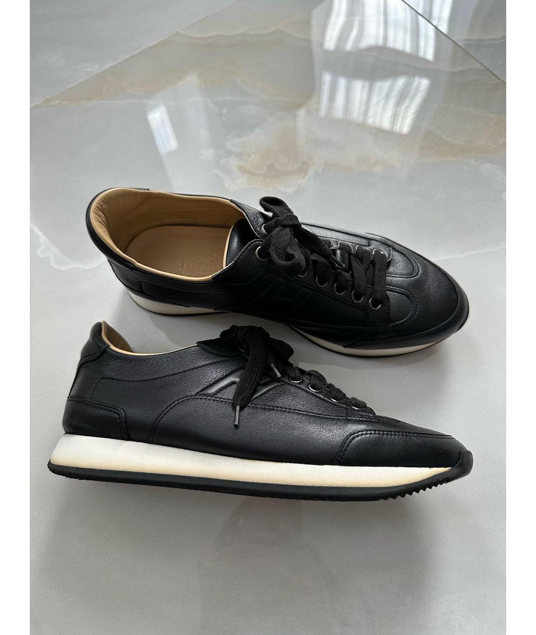 HERMES PRE-OWNED Черные кожаные кроссовки, фото 6