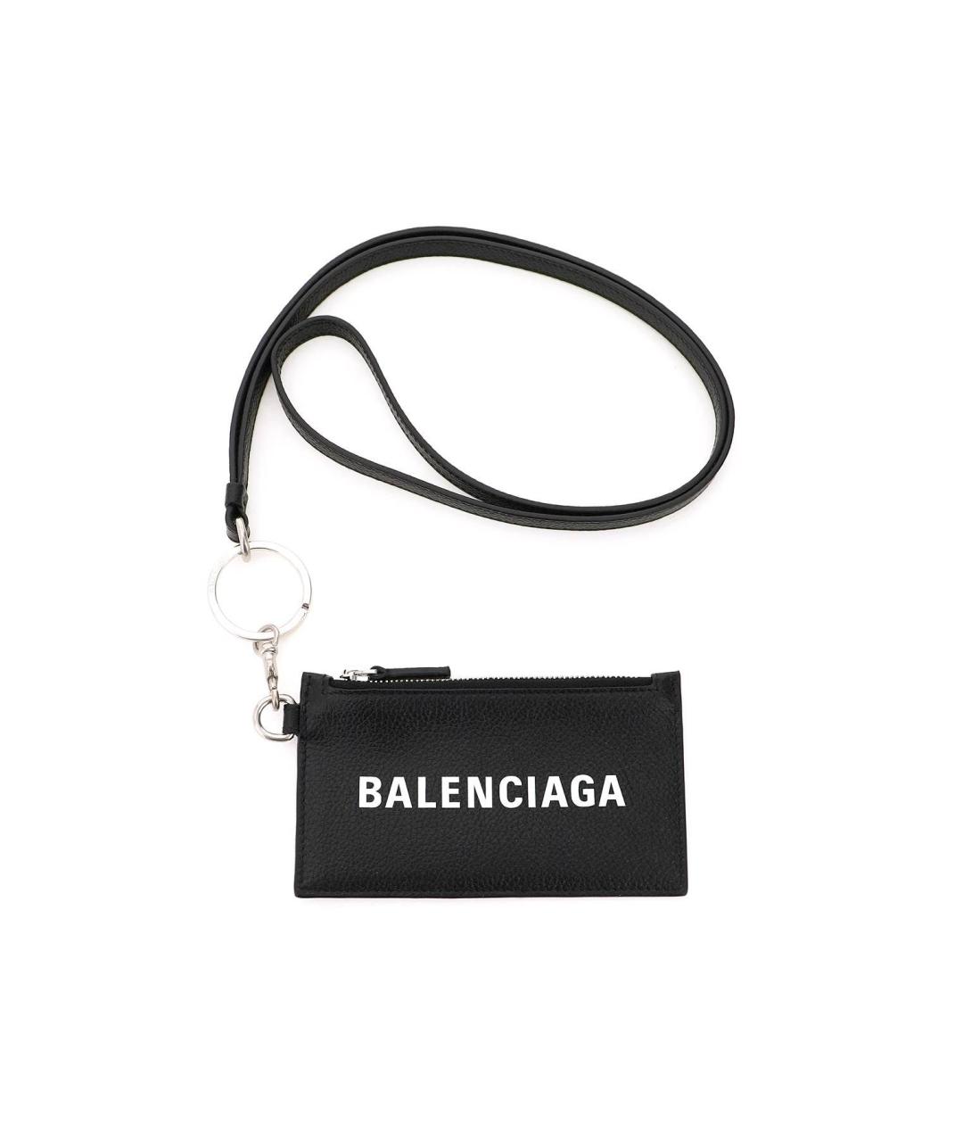 BALENCIAGA Черный кожаный кардхолдер, фото 4