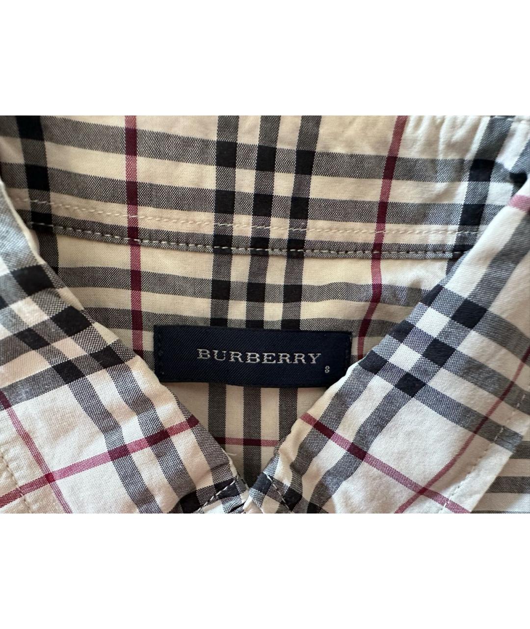 BURBERRY Мульти хлопковая детская рубашка, фото 5