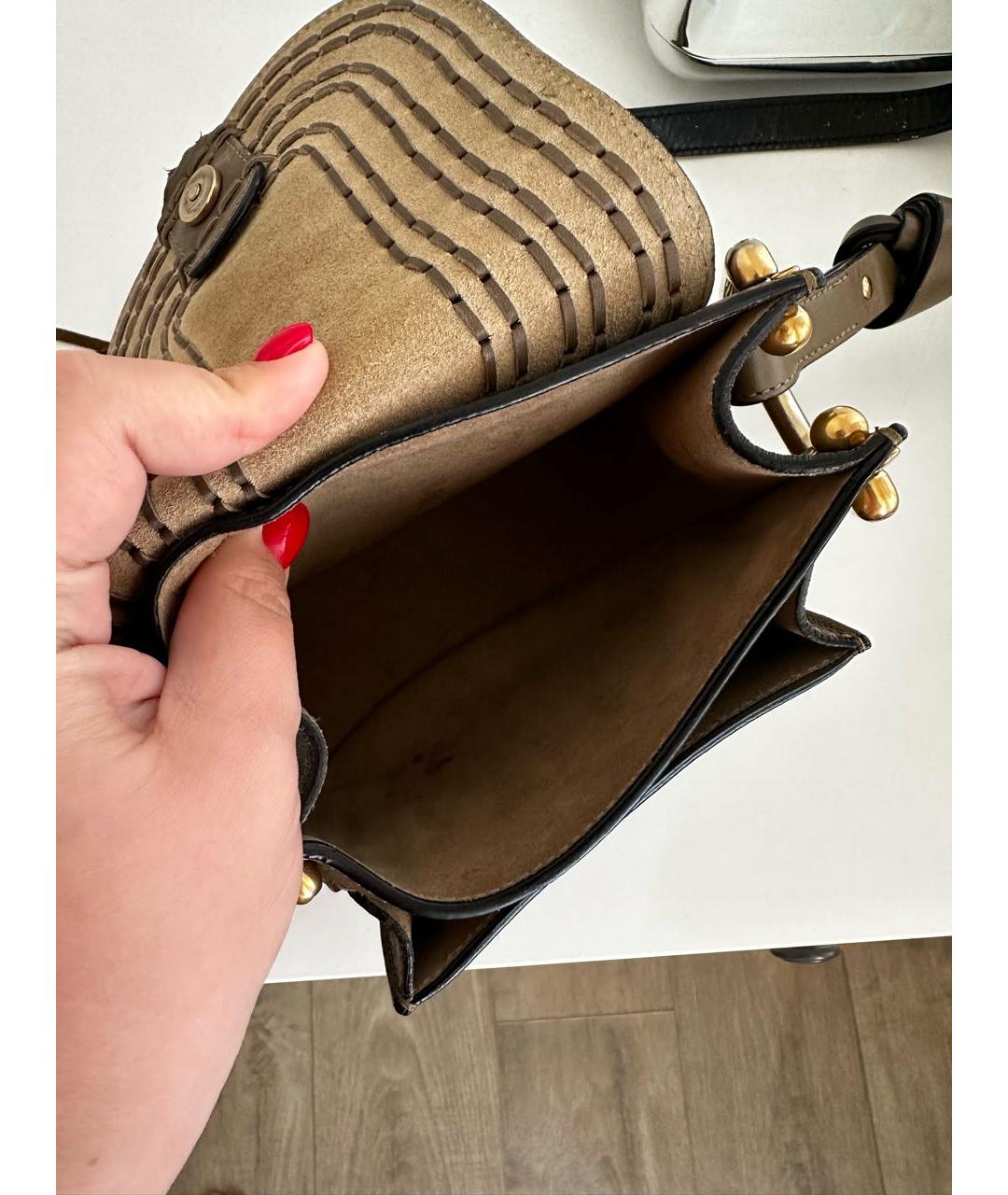 CHLOE Бежевая кожаная сумка с короткими ручками, фото 7