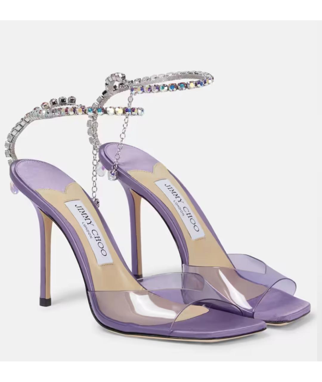 JIMMY CHOO Фиолетовые босоножки, фото 10