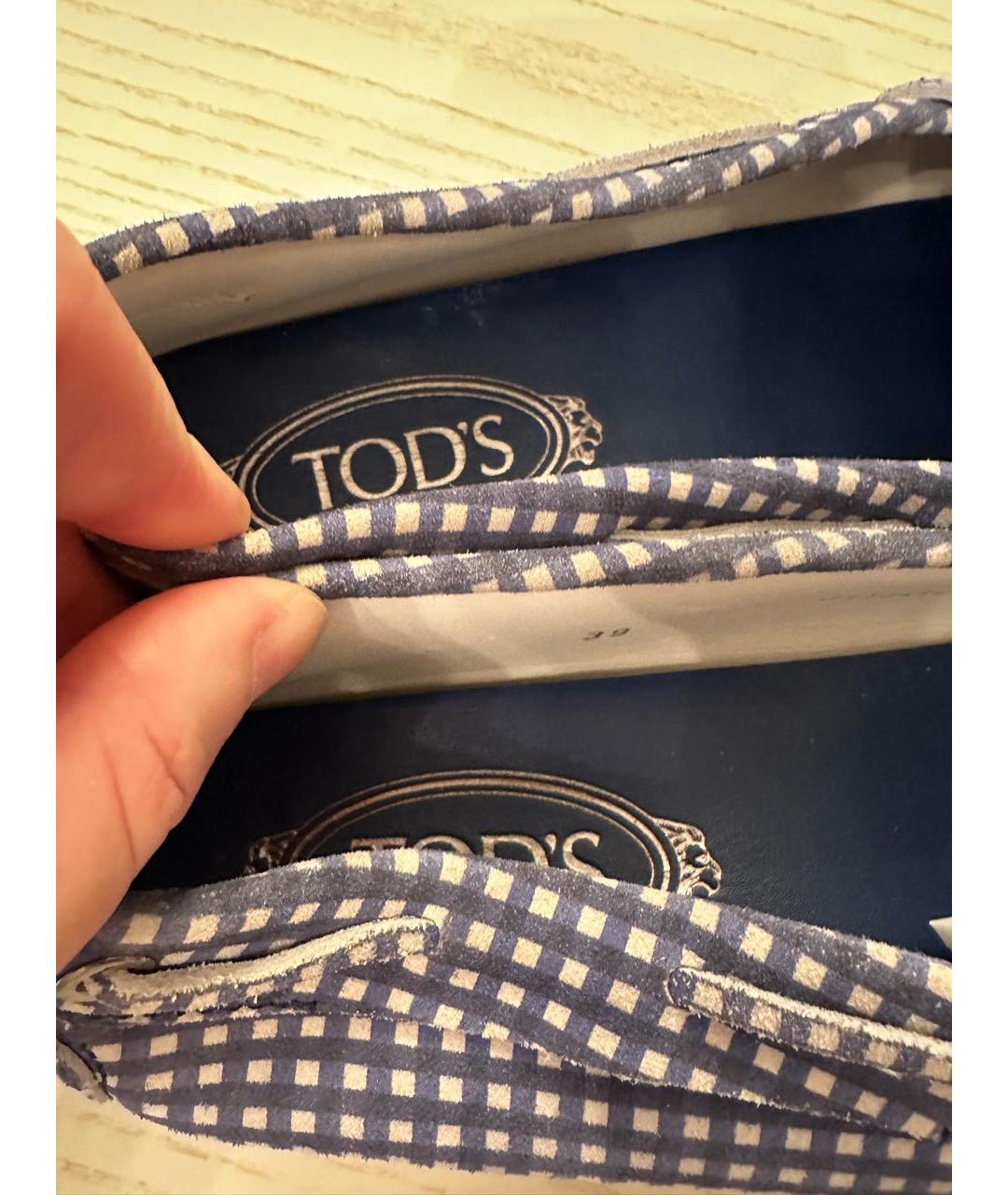 TOD'S Синие мокасины, фото 5