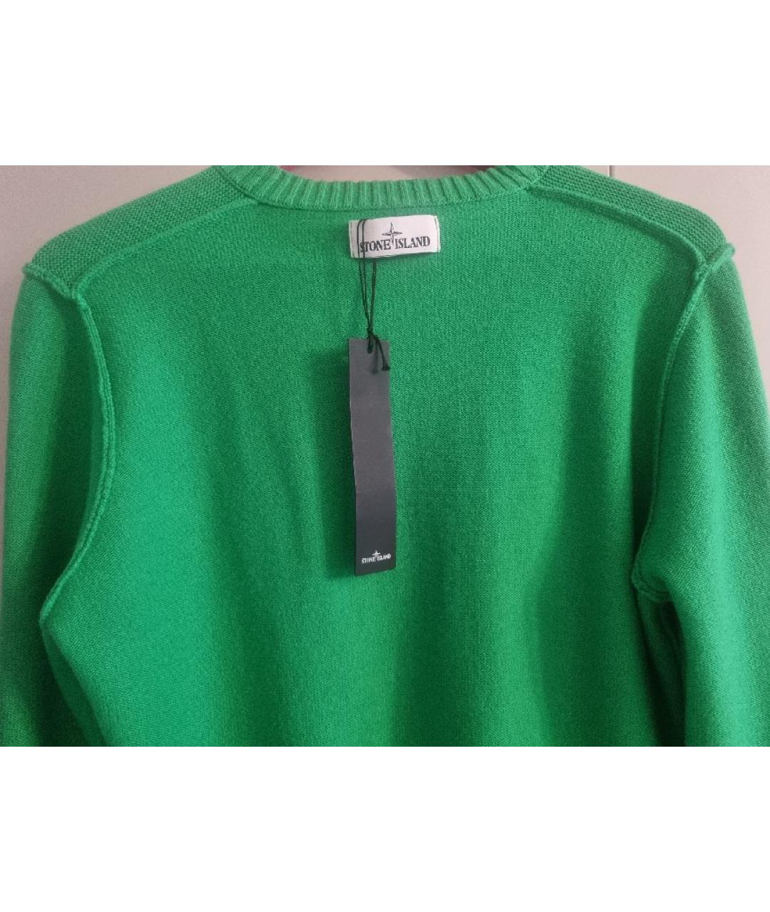 STONE ISLAND Зеленый кашемировый джемпер / свитер, фото 3