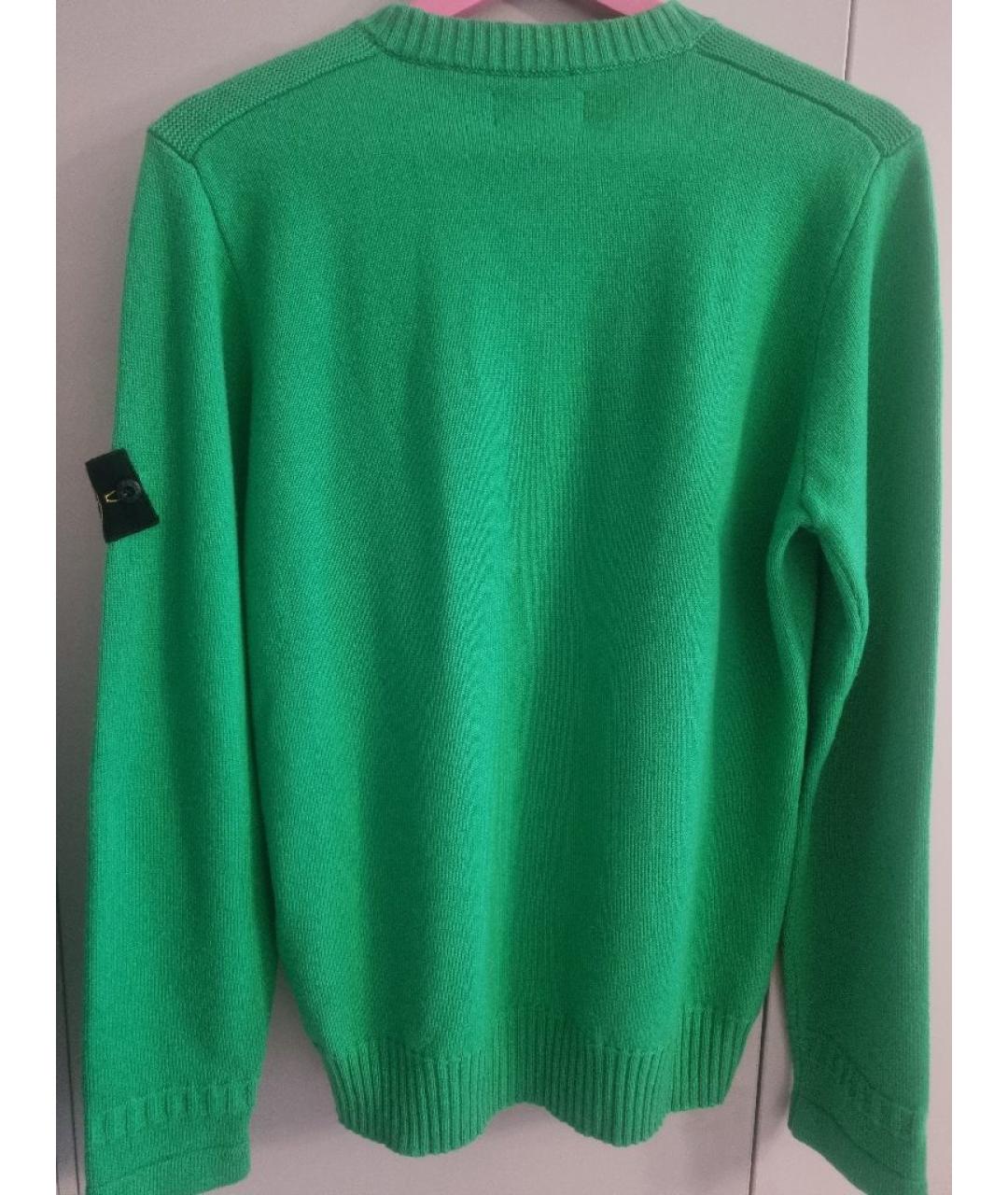 STONE ISLAND Зеленый кашемировый джемпер / свитер, фото 2