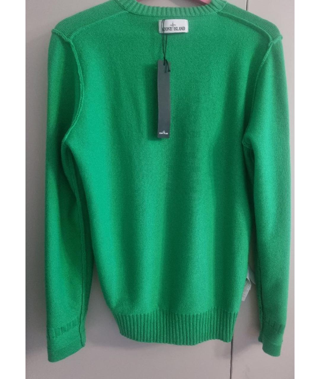 STONE ISLAND Зеленый кашемировый джемпер / свитер, фото 5