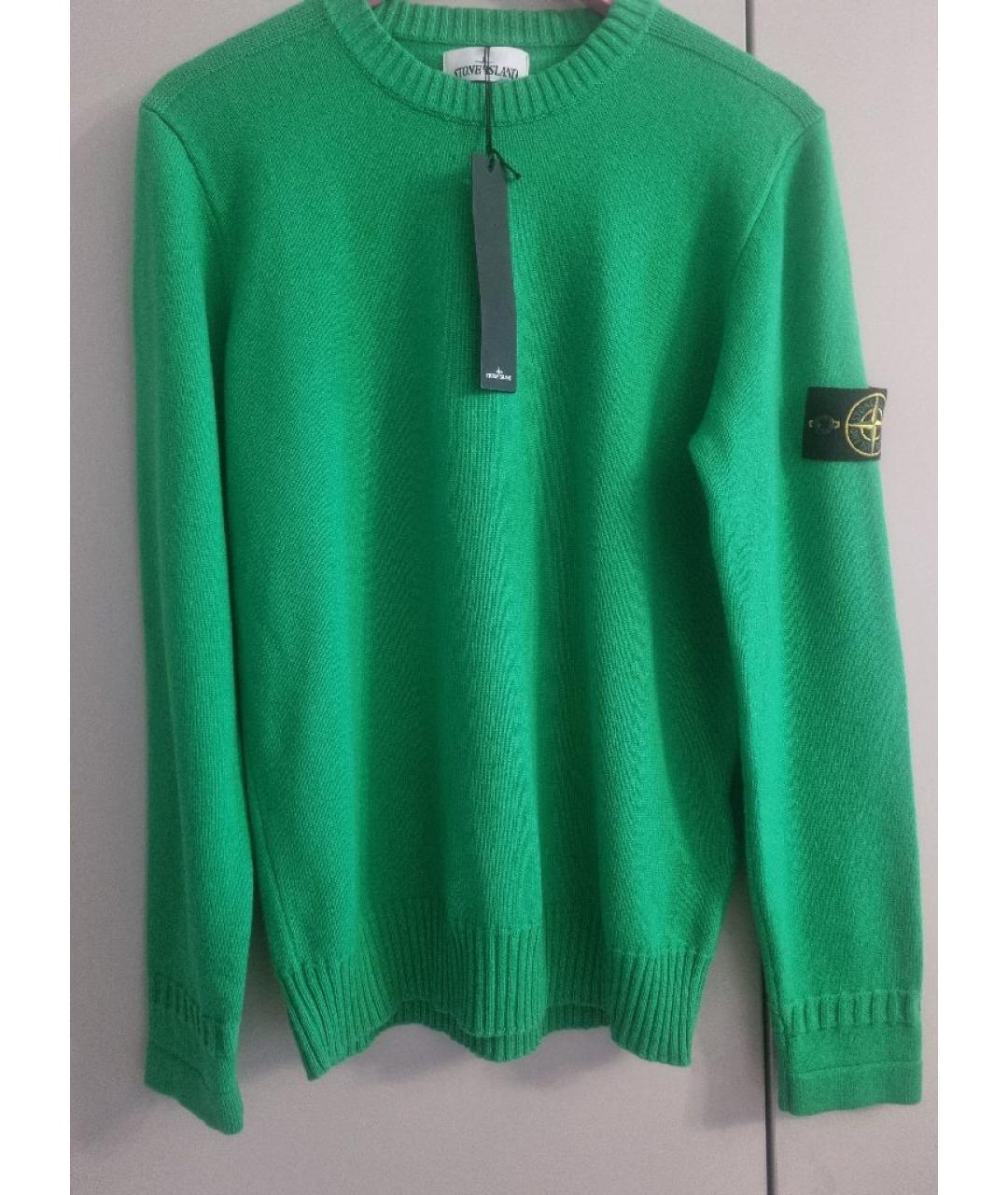 STONE ISLAND Зеленый кашемировый джемпер / свитер, фото 6