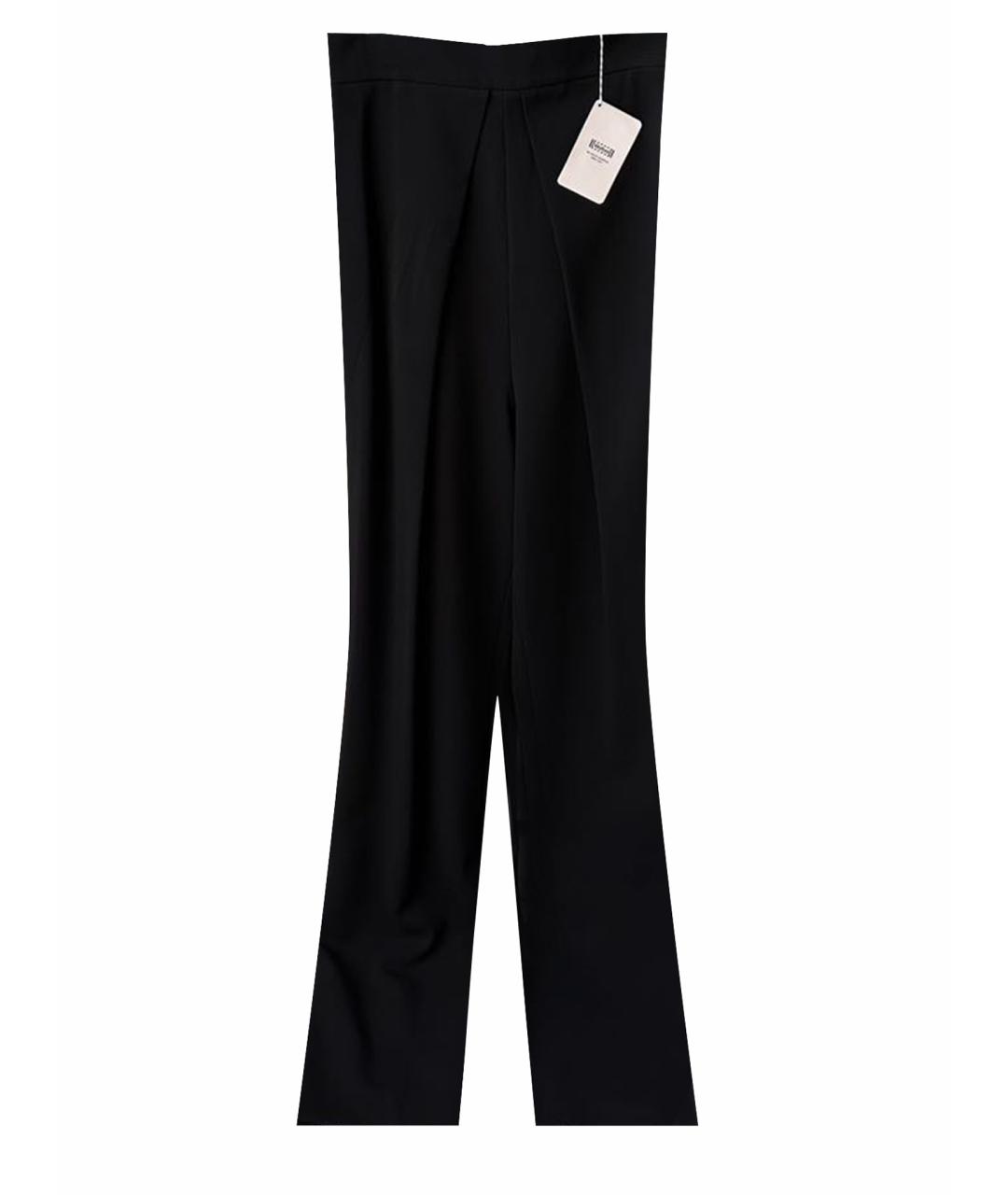 WOLFORD Черные хлопко-эластановые прямые брюки, фото 1