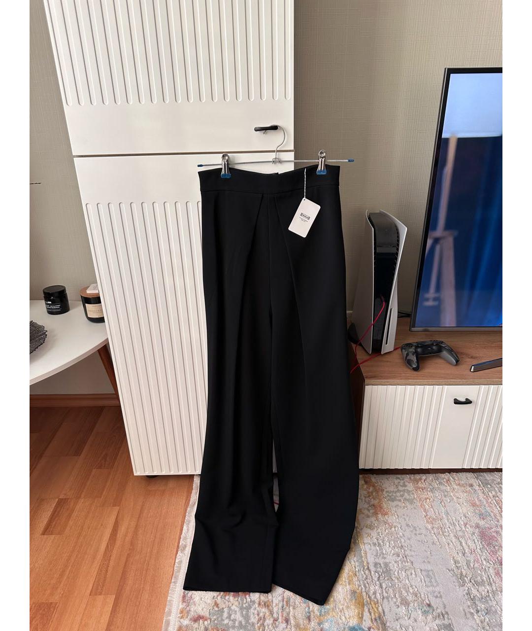WOLFORD Черные хлопко-эластановые прямые брюки, фото 6