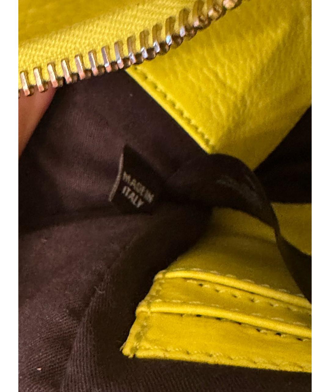 PHILIPP PLEIN Желтый кожаный рюкзак, фото 5