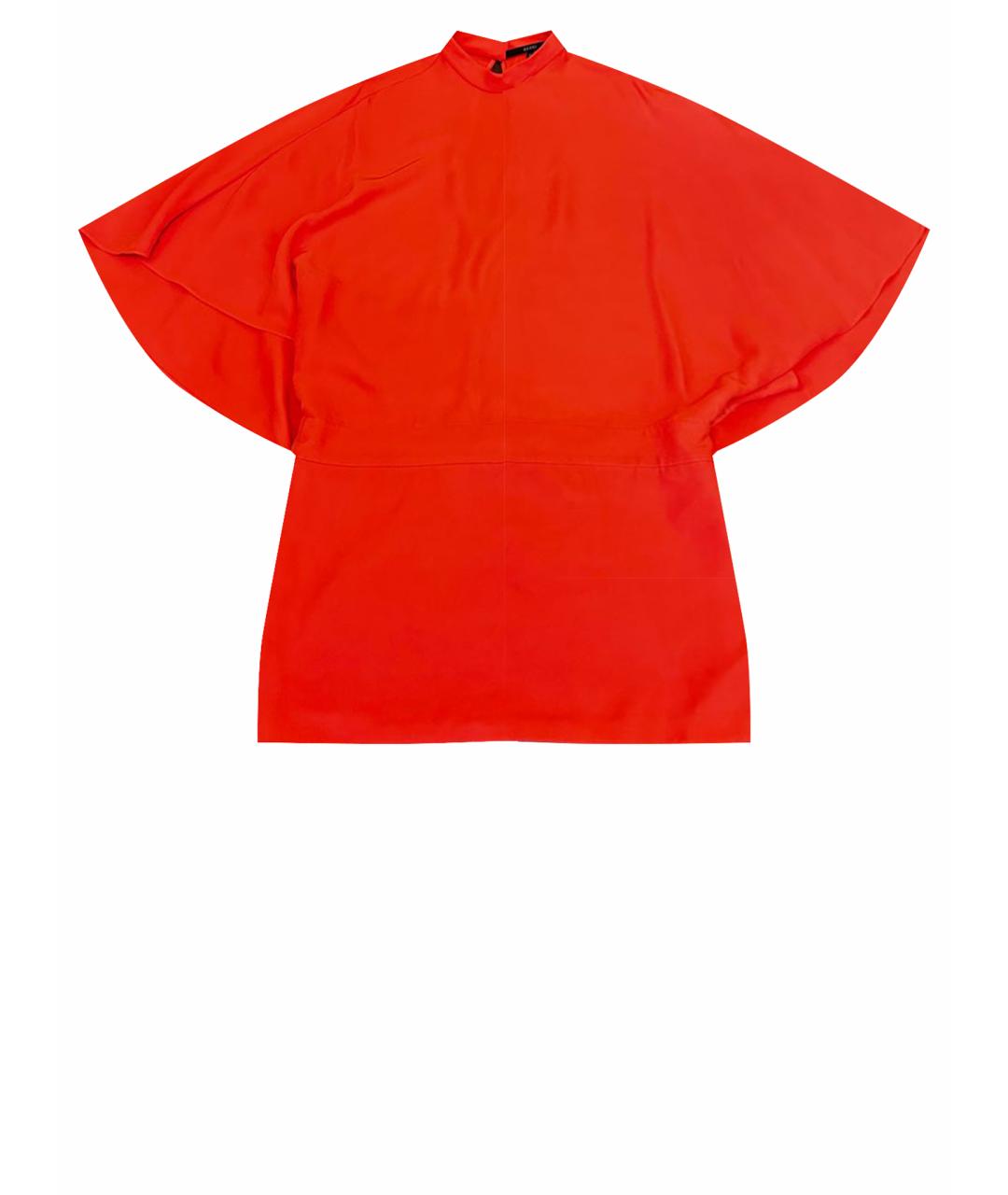 GUCCI Красное шелковое коктейльное платье, фото 1