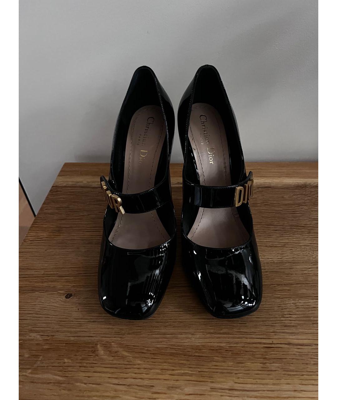 CHRISTIAN DIOR Черные туфли из лакированной кожи, фото 3