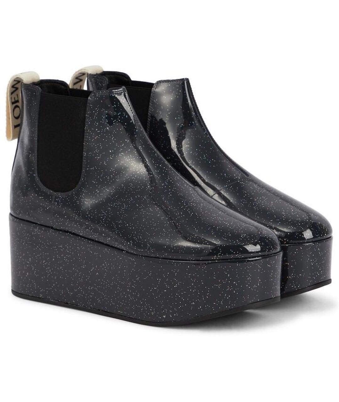 LOEWE Черные ботинки из лакированной кожи, фото 8