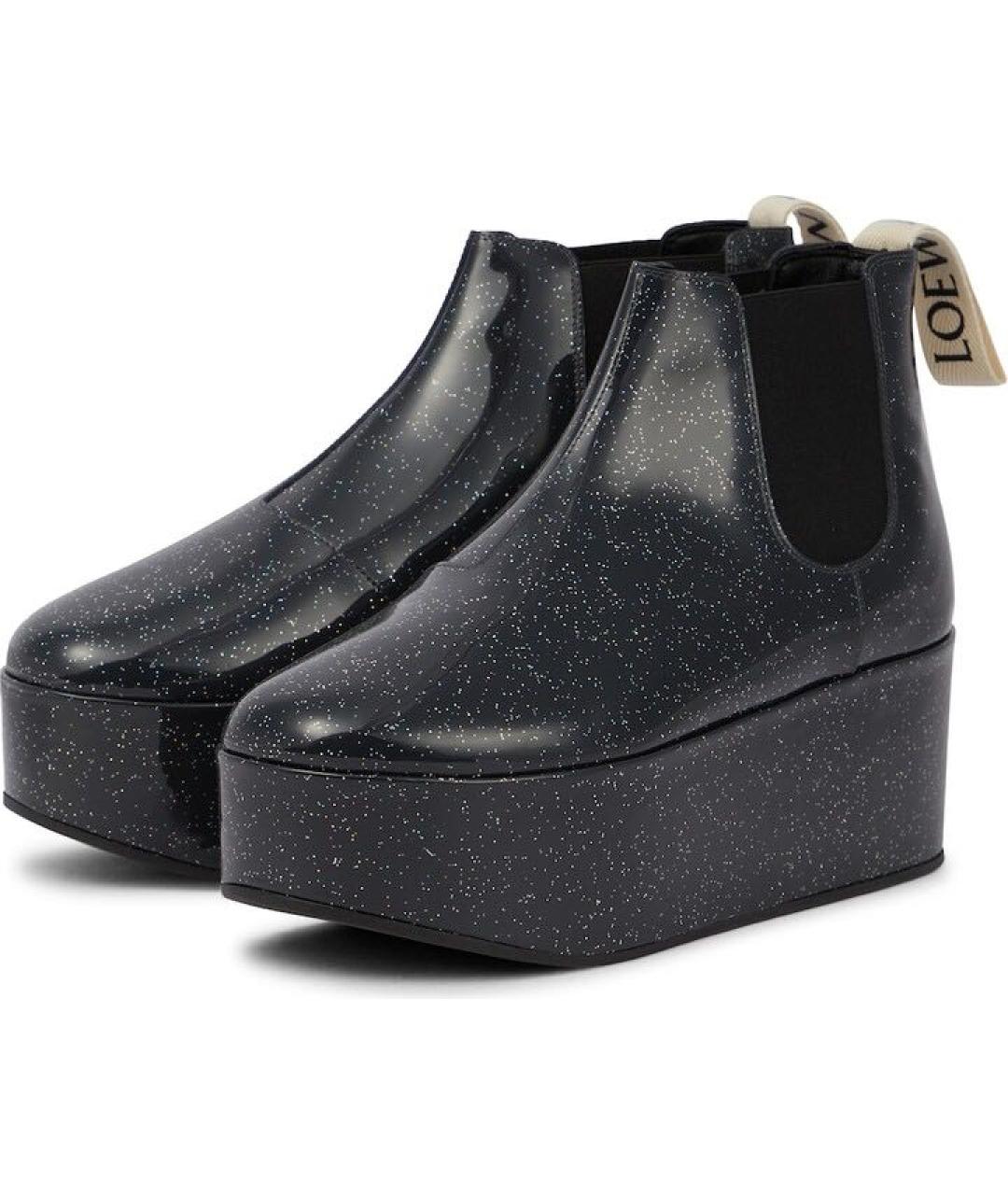 LOEWE Черные ботинки из лакированной кожи, фото 7