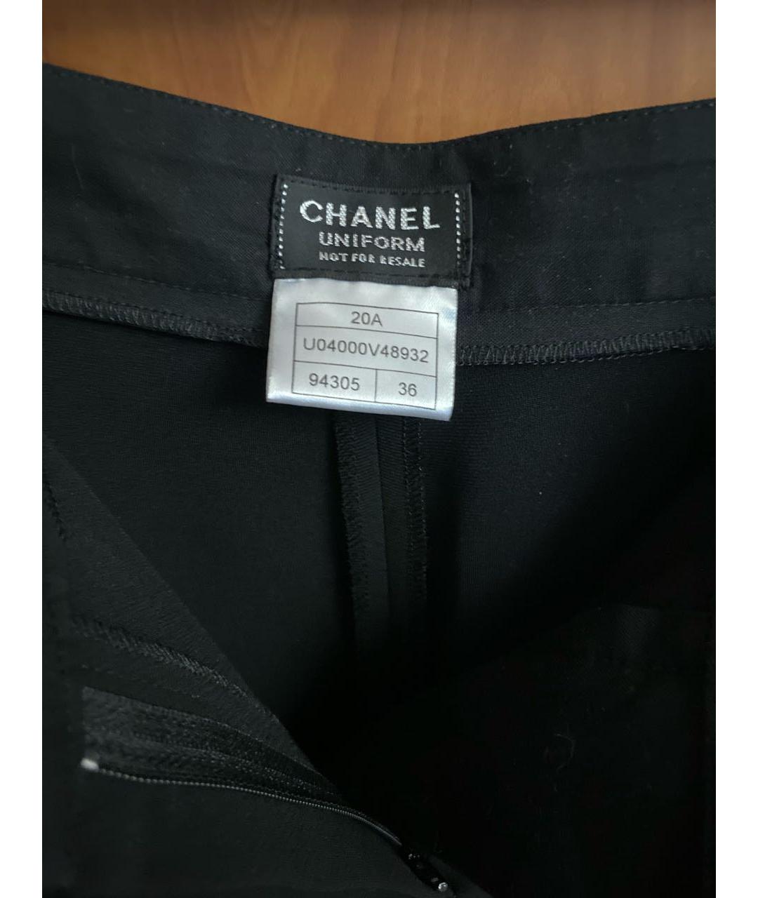 CHANEL Черные шелковые брюки широкие, фото 3