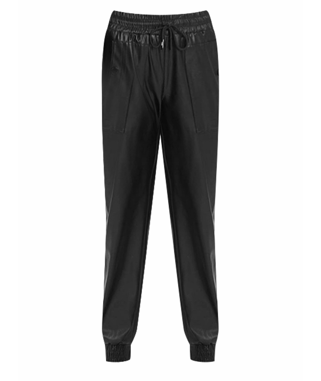 KARL LAGERFELD Черные брюки узкие из экзотической кожи, фото 1