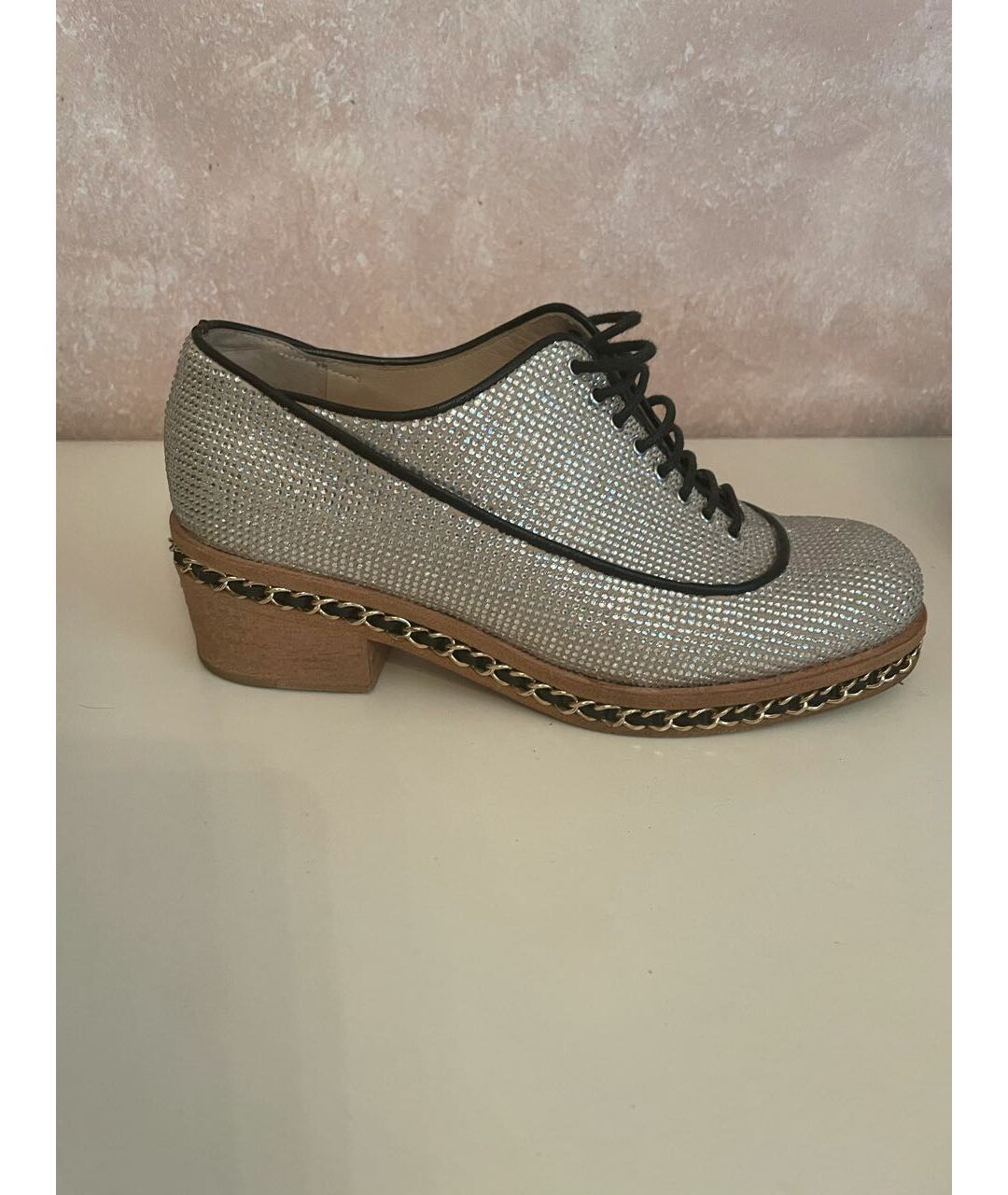 CHANEL PRE-OWNED Серебряные кожаные ботинки, фото 5
