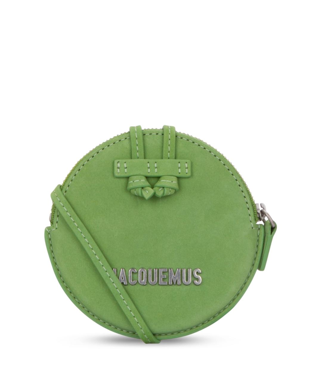 JACQUEMUS Зеленый кожаный кошелек, фото 1