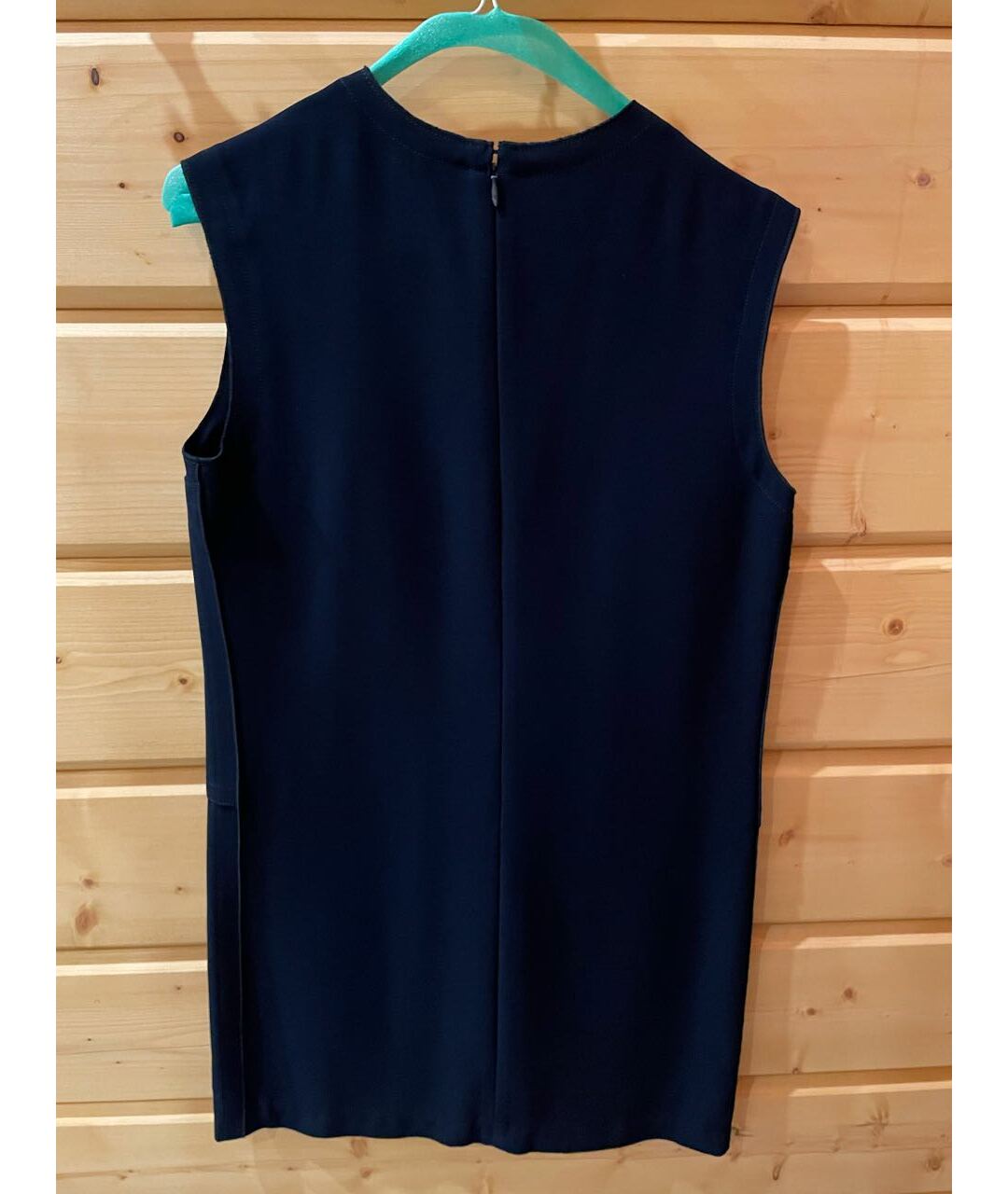 NINA RICCI Темно-синее шелковое повседневное платье, фото 2