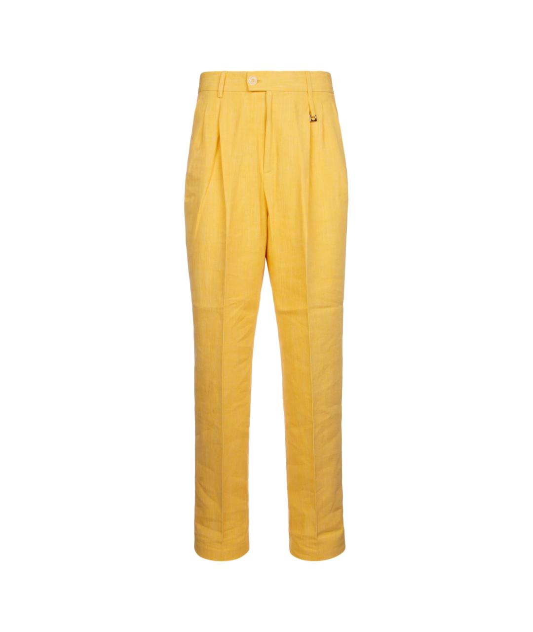 JACQUEMUS Желтые повседневные брюки, фото 1