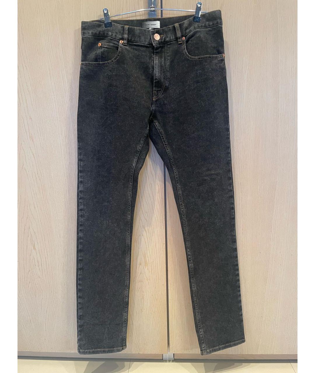 ISABEL MARANT Антрацитовые хлопко-эластановые джинсы скинни, фото 8