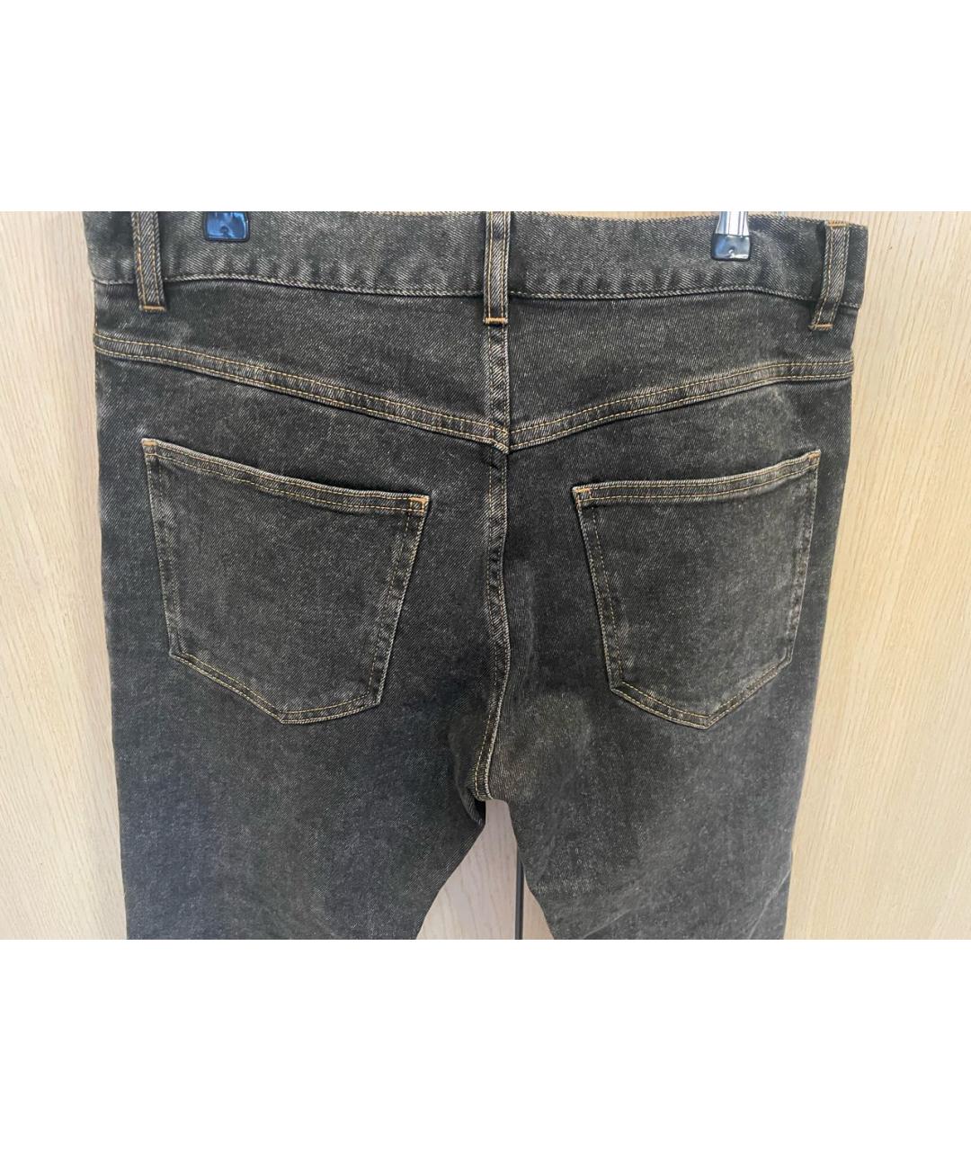 ISABEL MARANT Антрацитовые хлопко-эластановые джинсы скинни, фото 4