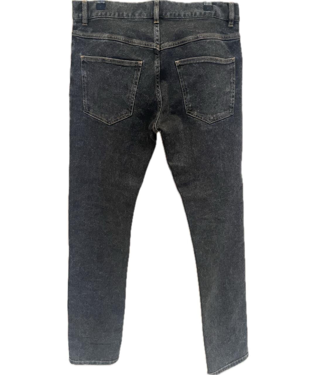 ISABEL MARANT Антрацитовые хлопко-эластановые джинсы скинни, фото 2