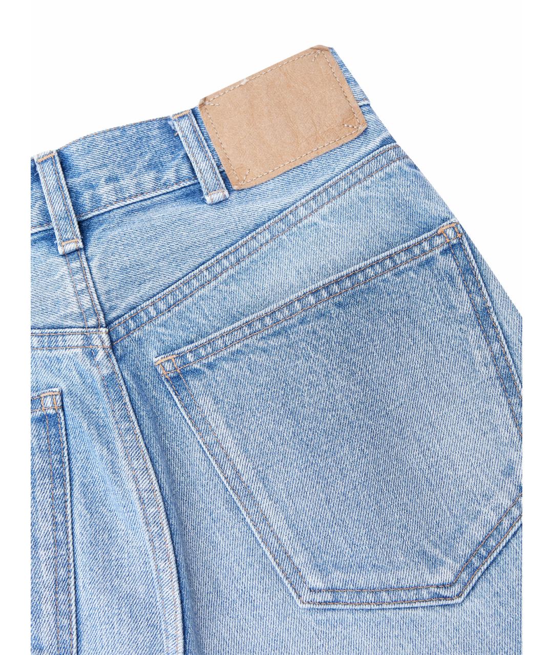 CELINE Голубые хлопковые прямые джинсы, фото 10