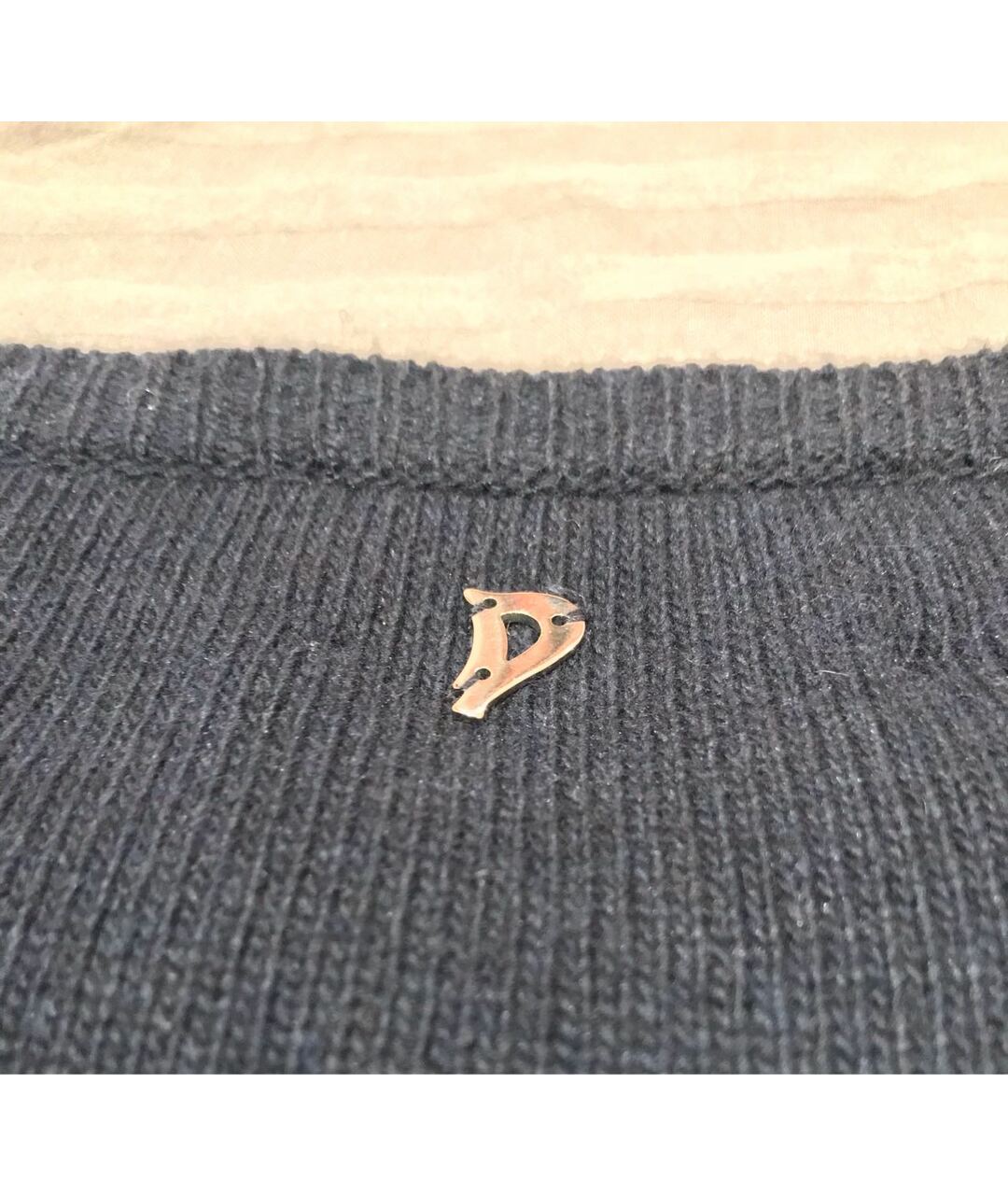 DONDUP Темно-синий шерстяной джемпер / свитер, фото 4