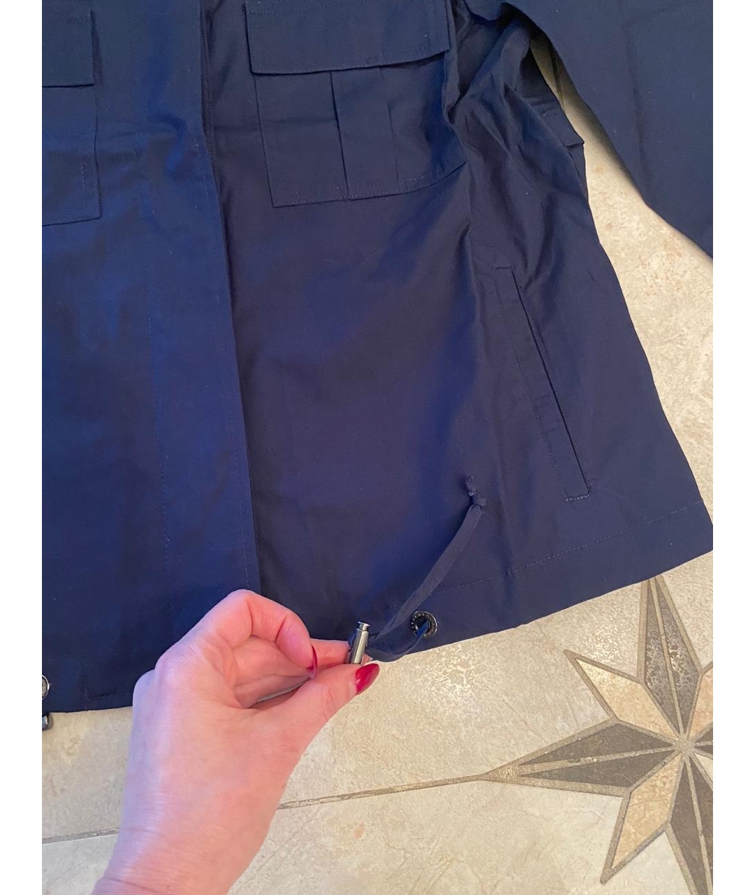 DKNY Темно-синяя хлопковая куртка, фото 7