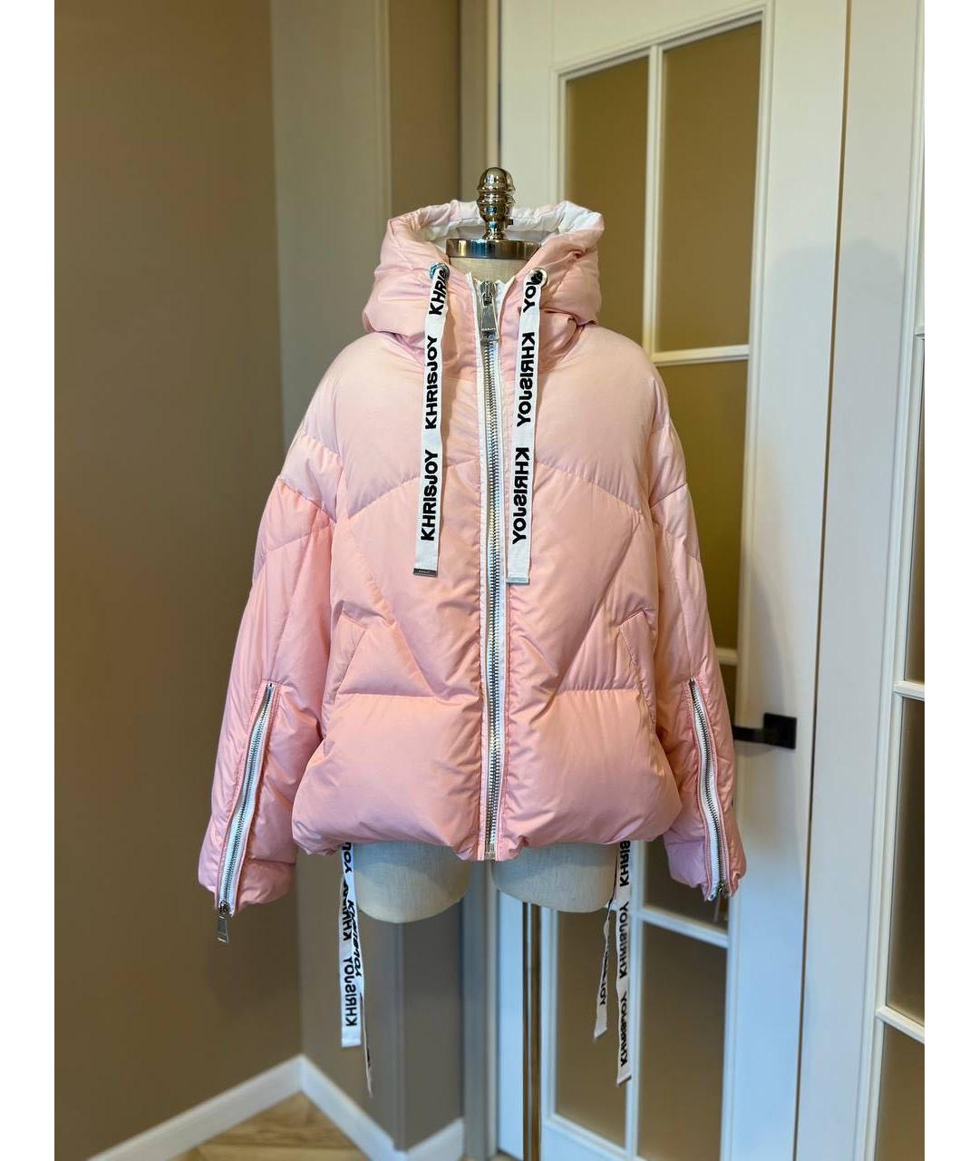 KHRISJOY Розовая полиэстеровая куртка, фото 6
