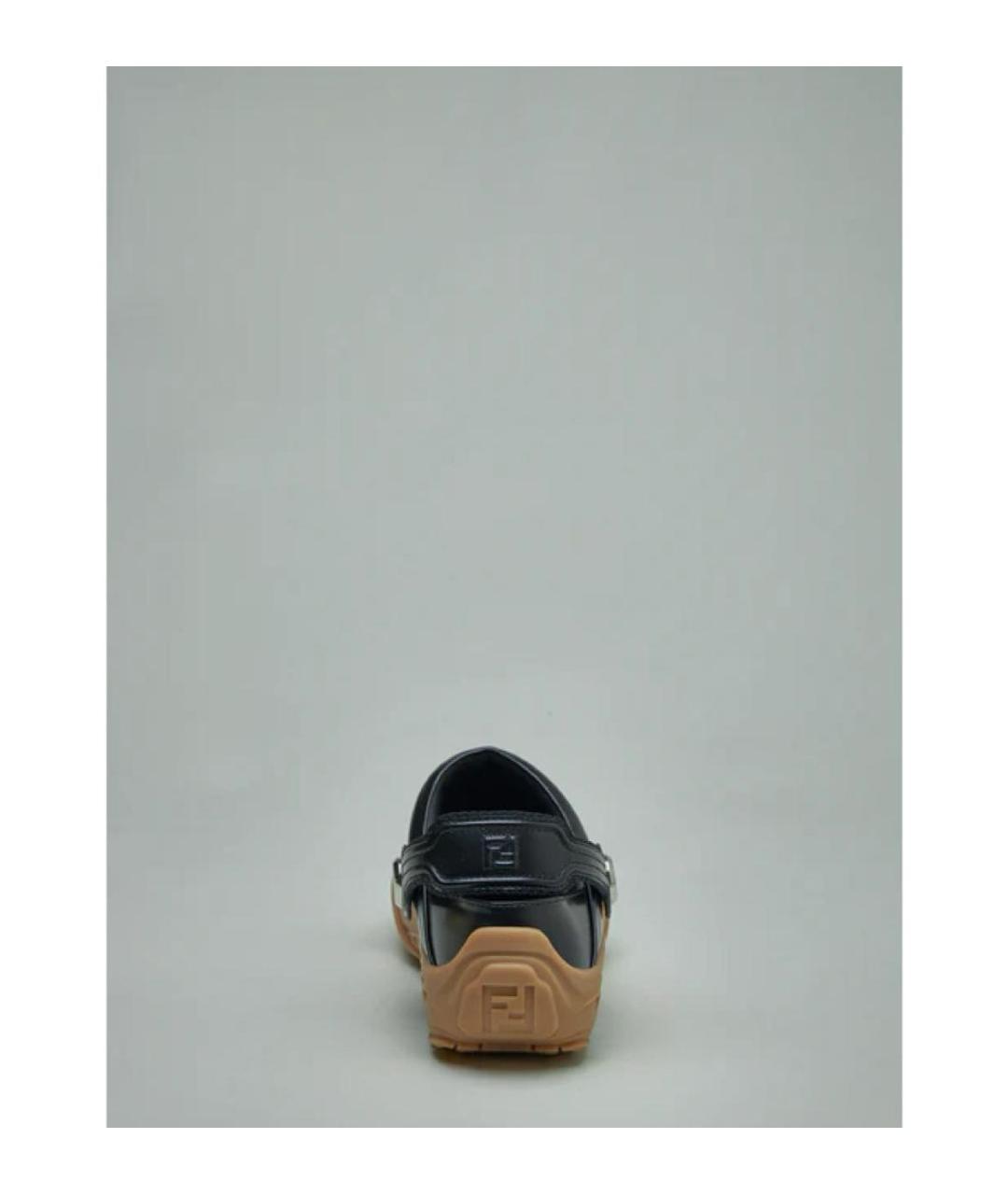 FENDI Черные кожаные сандалии, фото 3