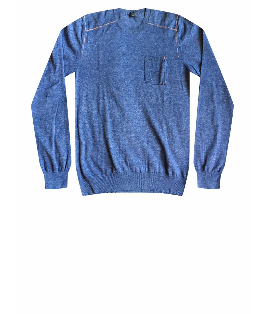 PAL ZILERI Синий хлопковый джемпер / свитер, фото 1