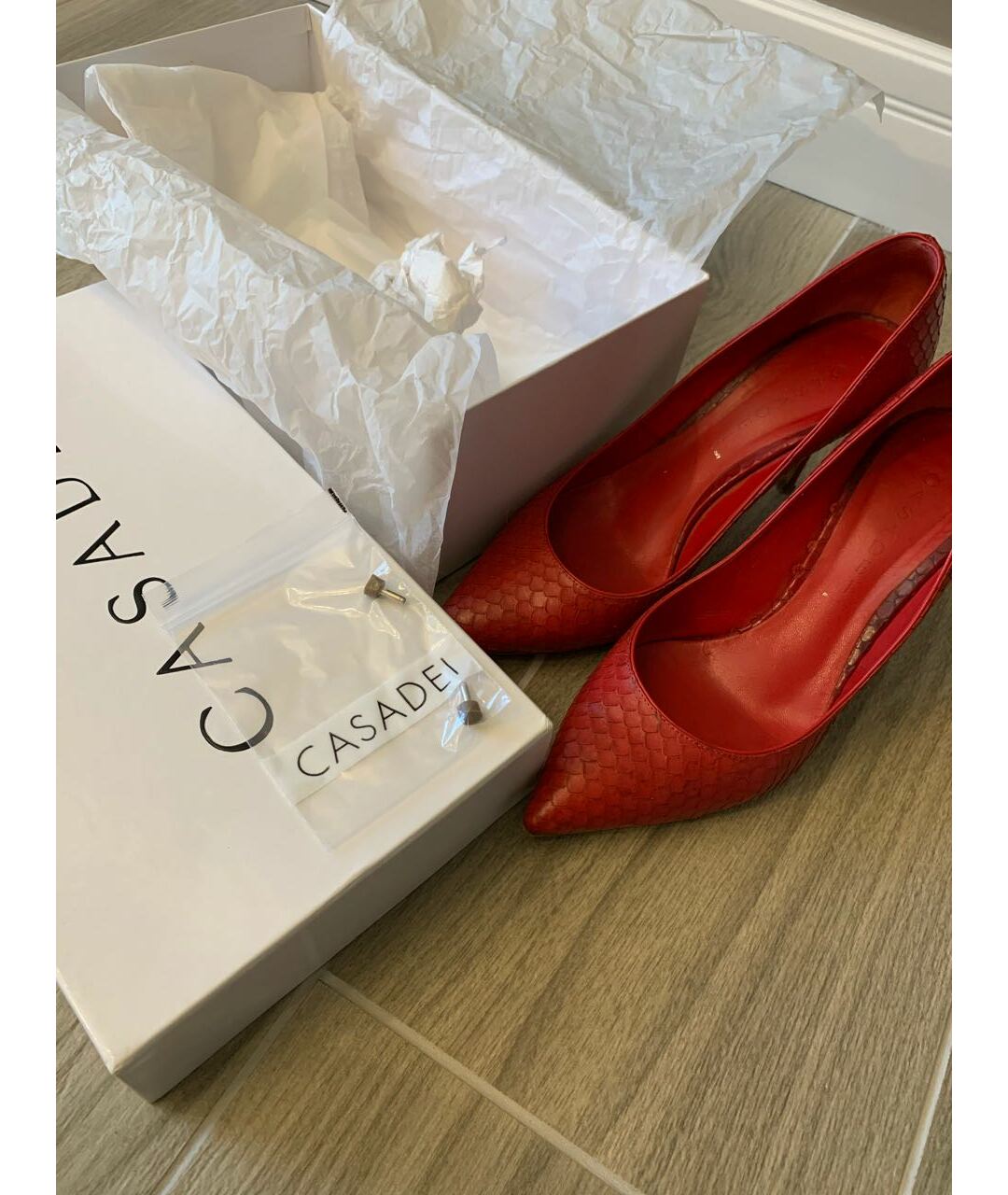 CASADEI Красные кожаные туфли, фото 7