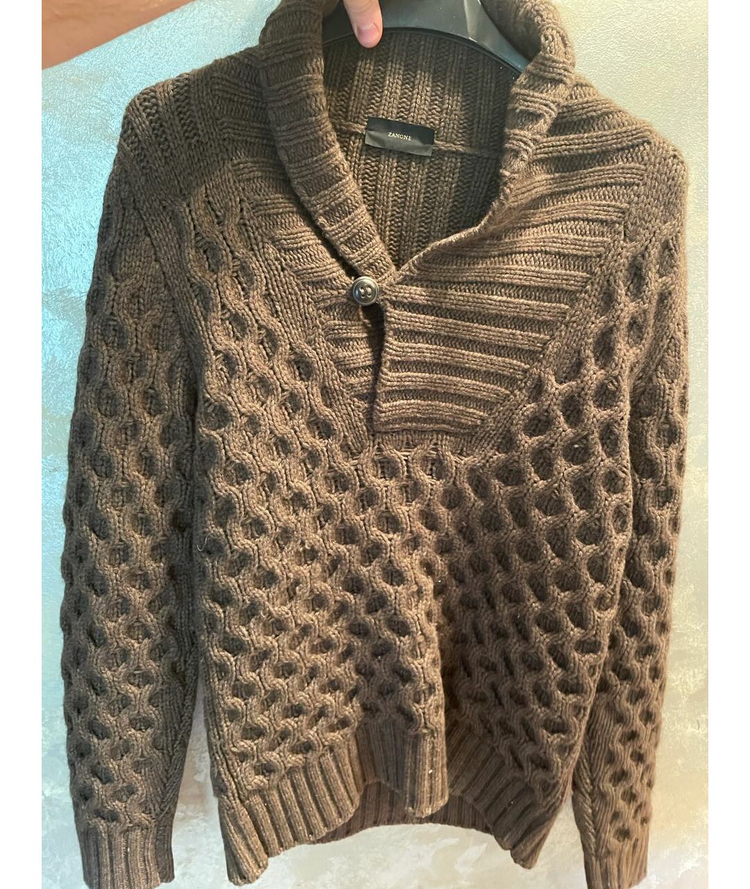 ZANONE Коричневый шерстяной джемпер / свитер, фото 6