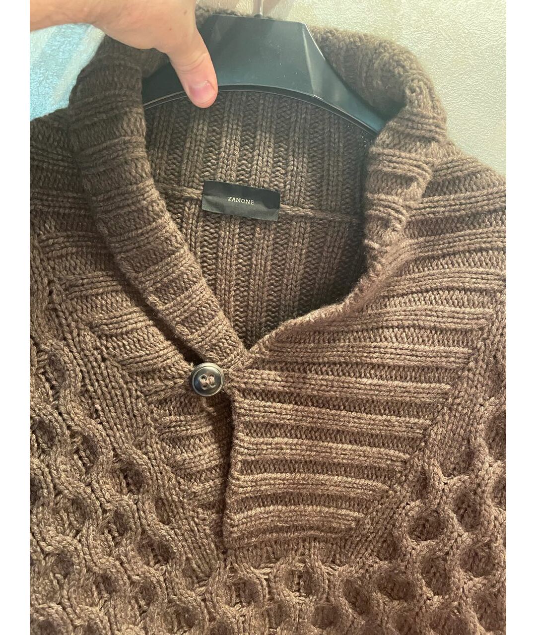 ZANONE Коричневый шерстяной джемпер / свитер, фото 2