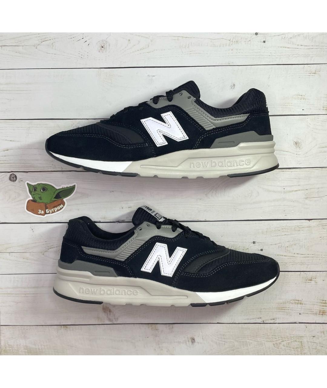 NEW BALANCE Черные замшевые низкие кроссовки / кеды, фото 9