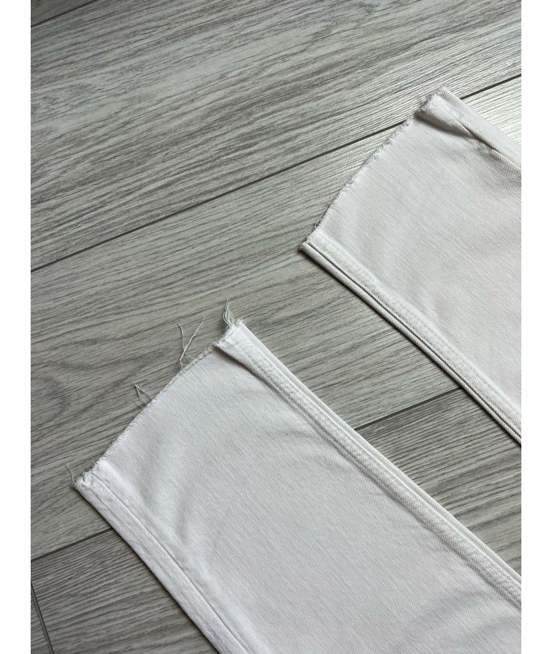 BRUNELLO CUCINELLI Белые хлопко-эластановые джинсы слим, фото 4